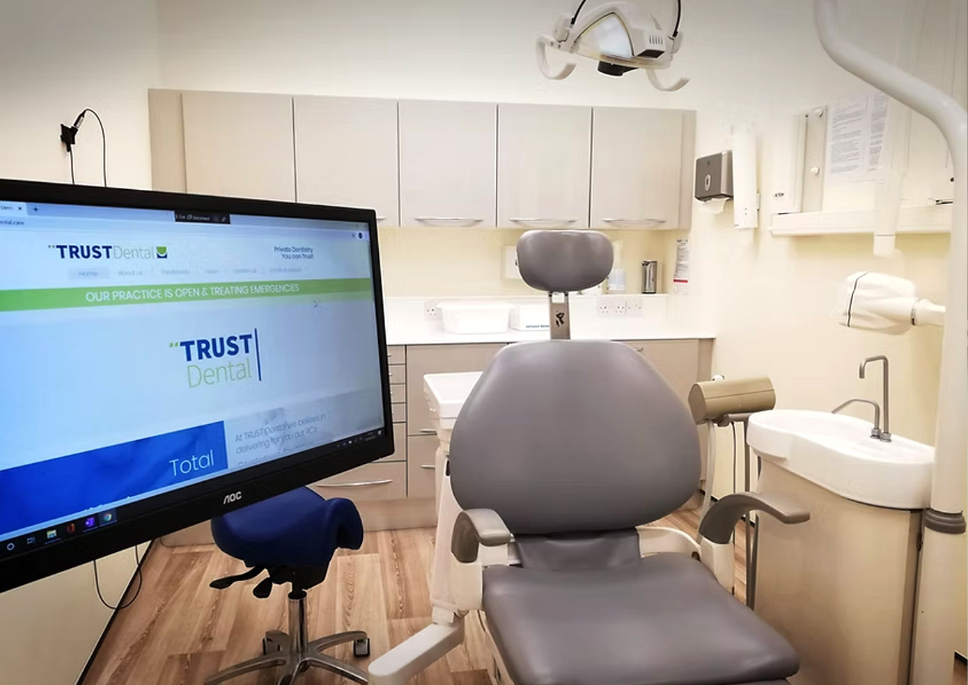 Inside of the dentists office in Trust Dental